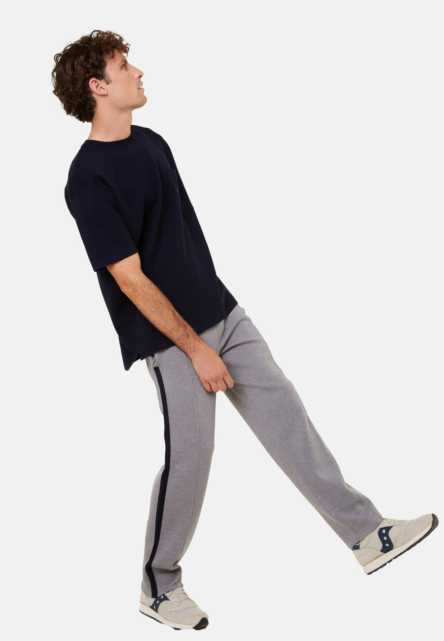 Calças de bolso em lã merino e Fil Lumière - Franck