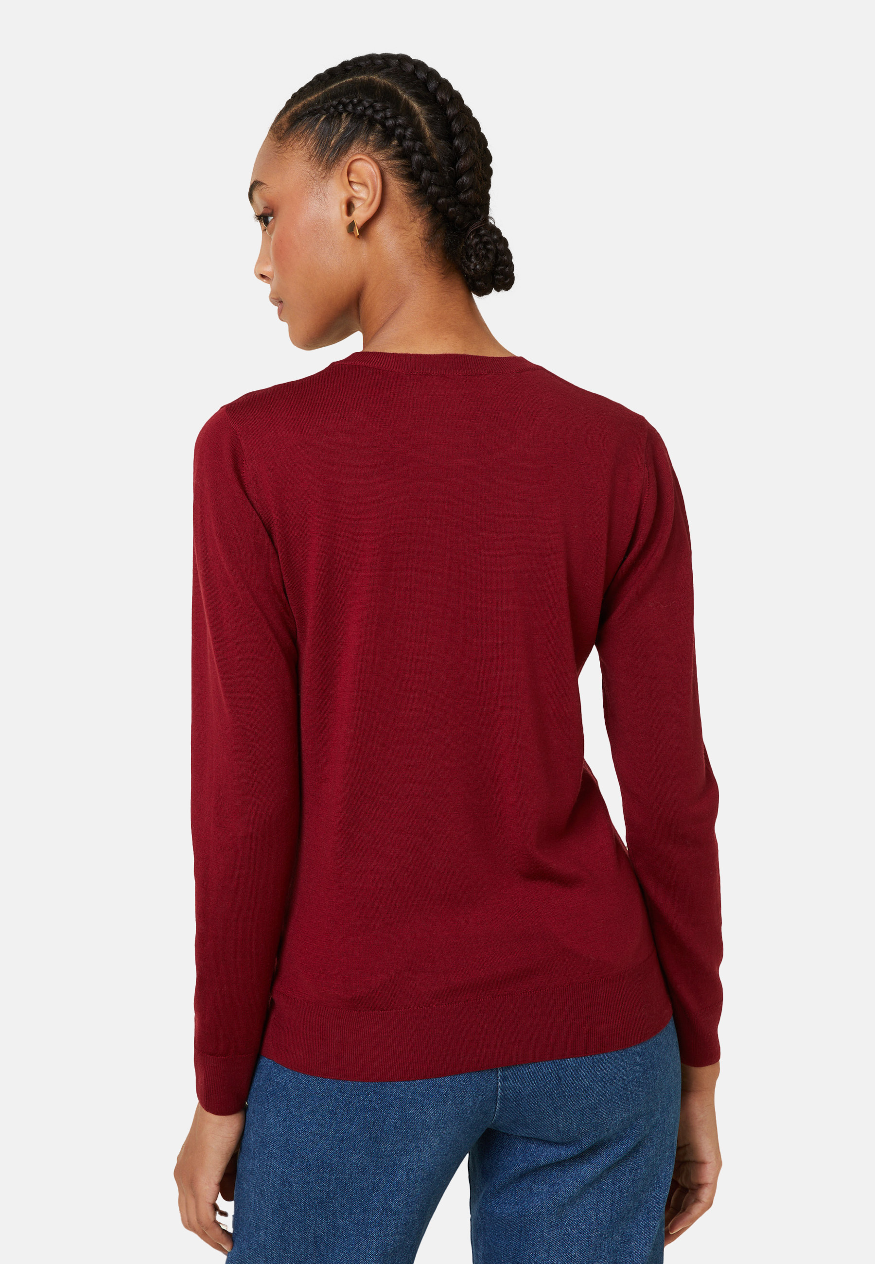 Merino wool round neck sweater - Asena