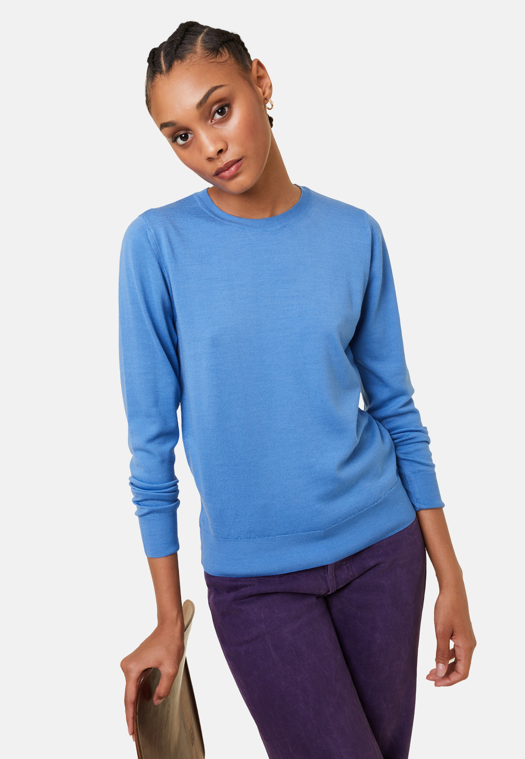 Merino wool round neck sweater - Asena