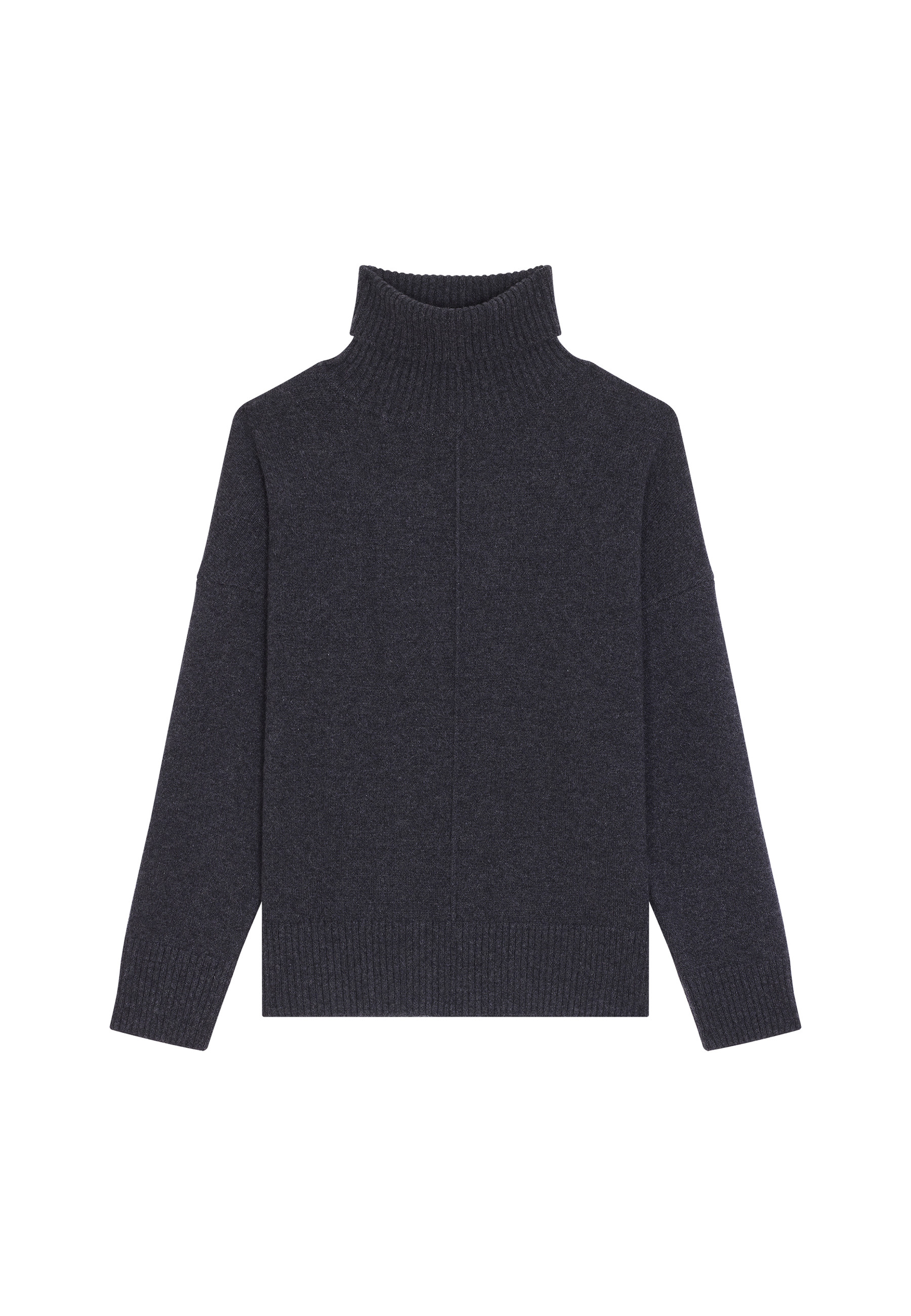 Pull col roulé à fentes en cachemire - Adena 7813 ombre - 10 Gris foncé