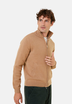 Zipped jacket in 4-ply cashmere - Balthazar