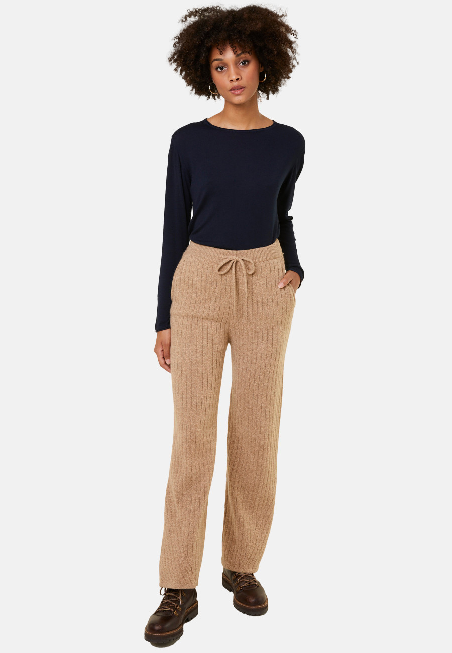 Pantalon fluide en laine et cachemire - Galya