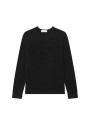 Pull col rond en cachemire finitions roulotées - Ernest 7810 noir - 01 Noir