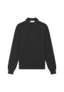 Pull col polo avec logo en laine mérinos - Eni 7810 noir - 01 Noir