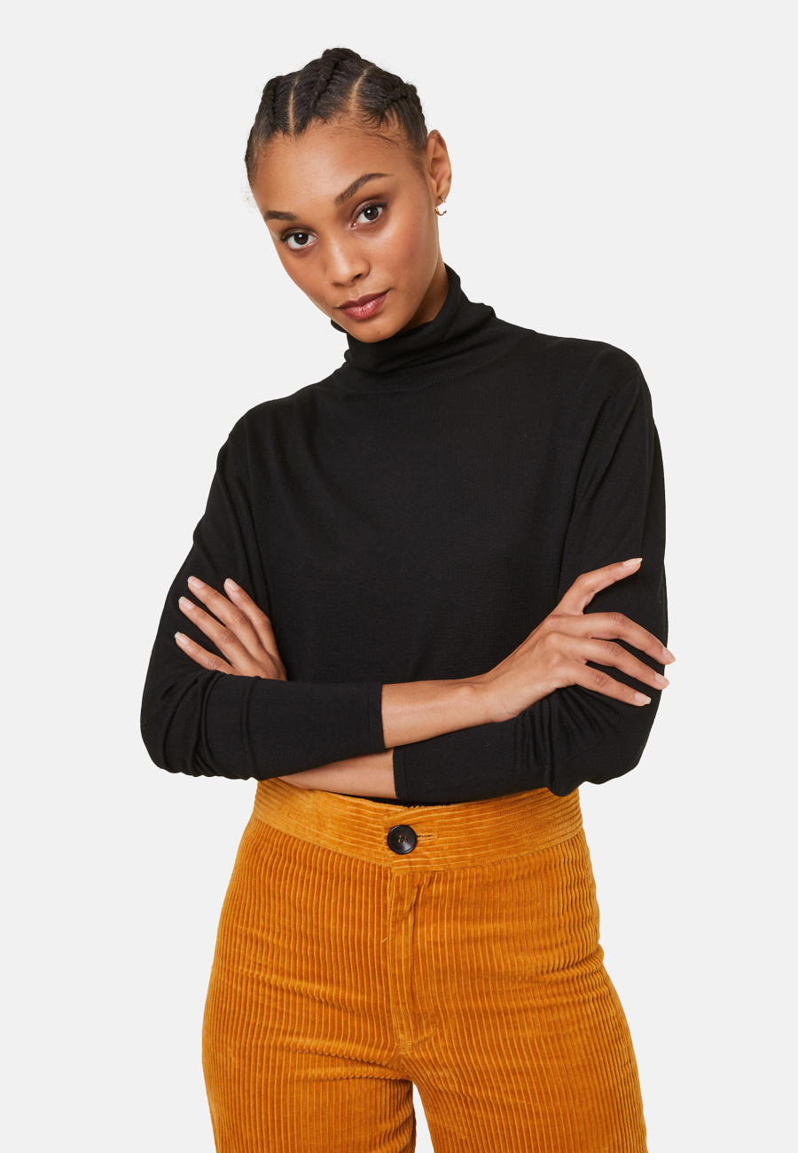 T-shirt col roulé en bambou cachemire - Aéris