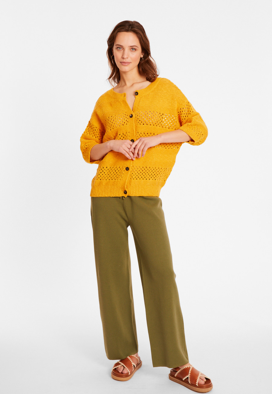 Openwork vest in cotton and linen - Maylisse