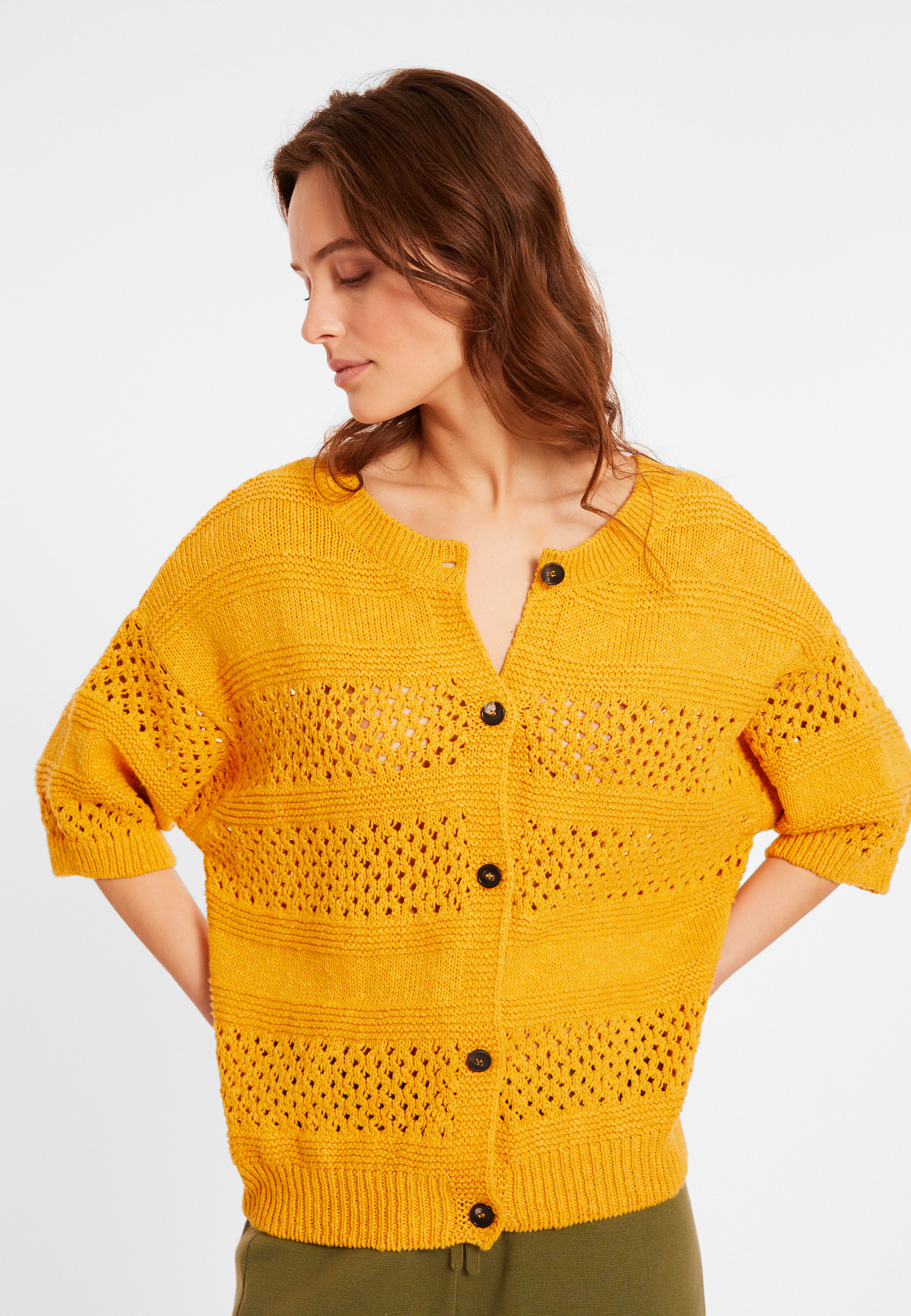 Openwork vest in cotton and linen - Maylisse