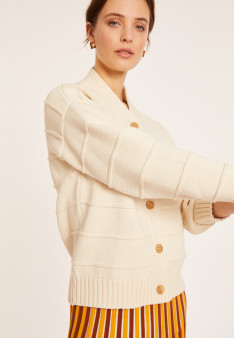 Loose cotton ribbed cardigan - Mardy