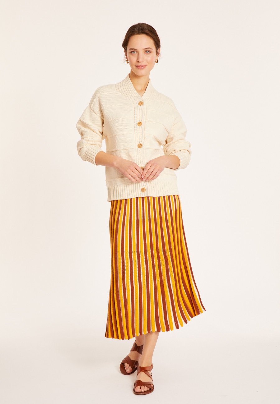 Loose cotton ribbed cardigan - Mardy