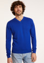 Pull col V logo en laine mérinos - Elmo