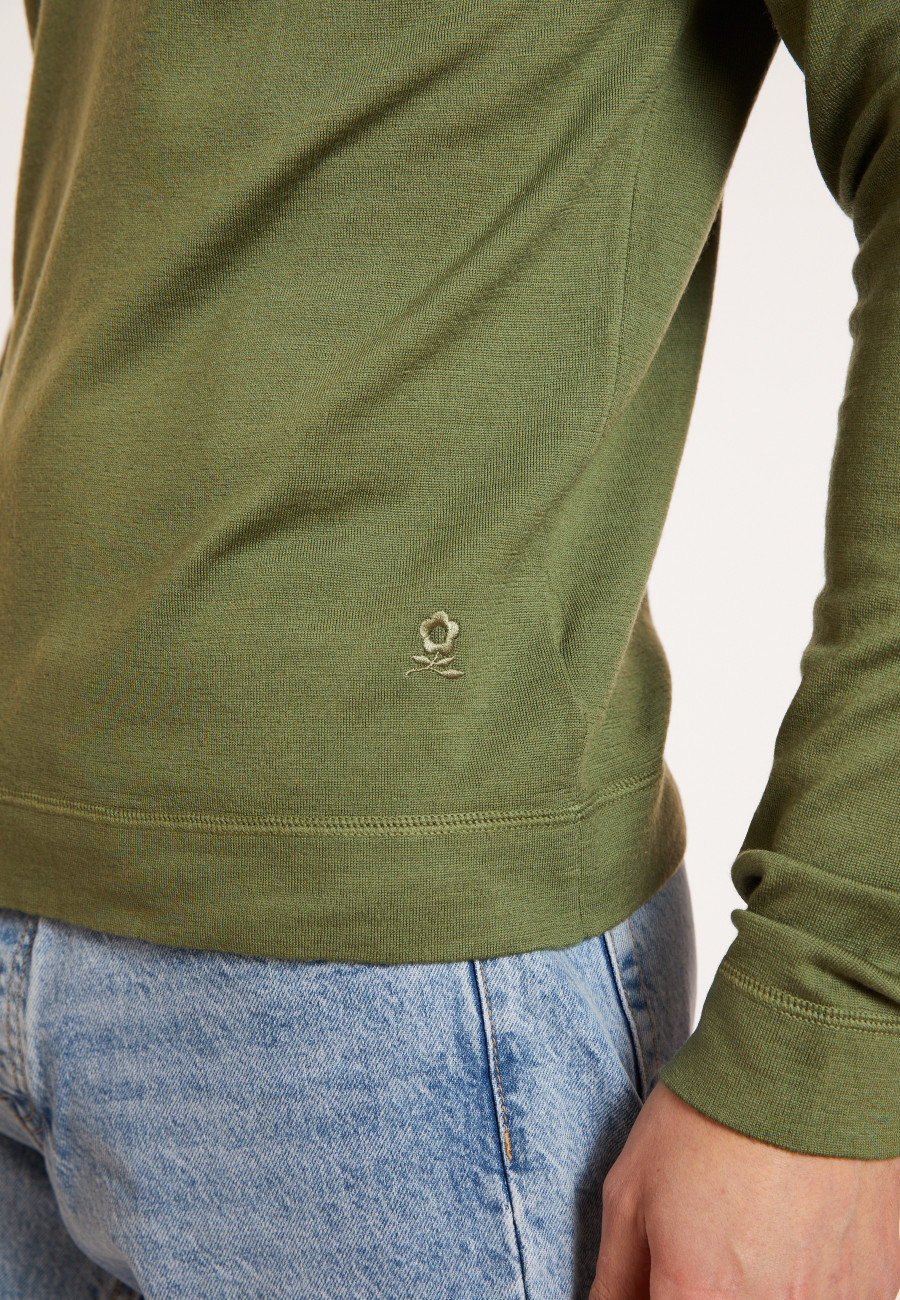Pull col roulotté laine mérinos - Rythme