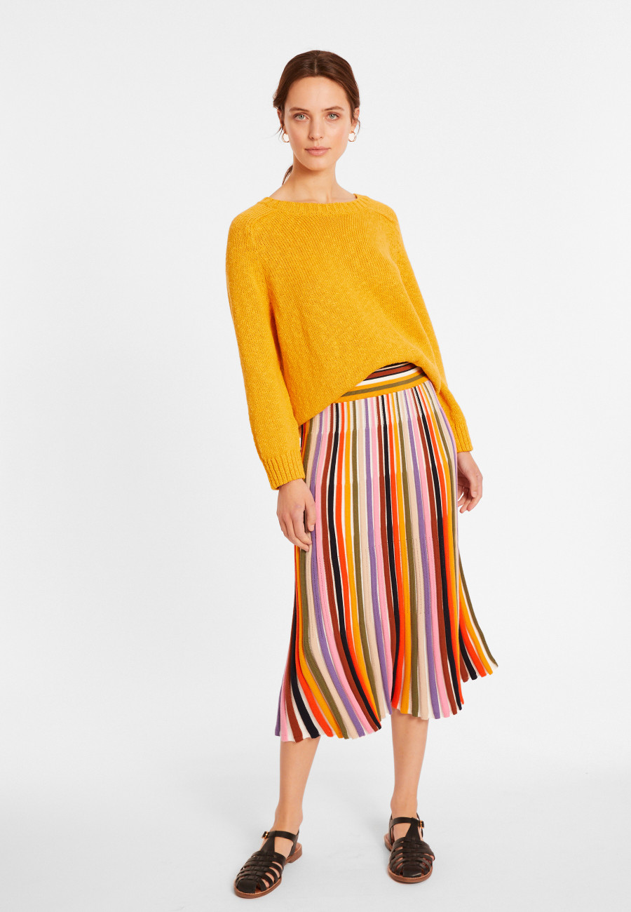 Round neck cotton and linen sweater - Mick