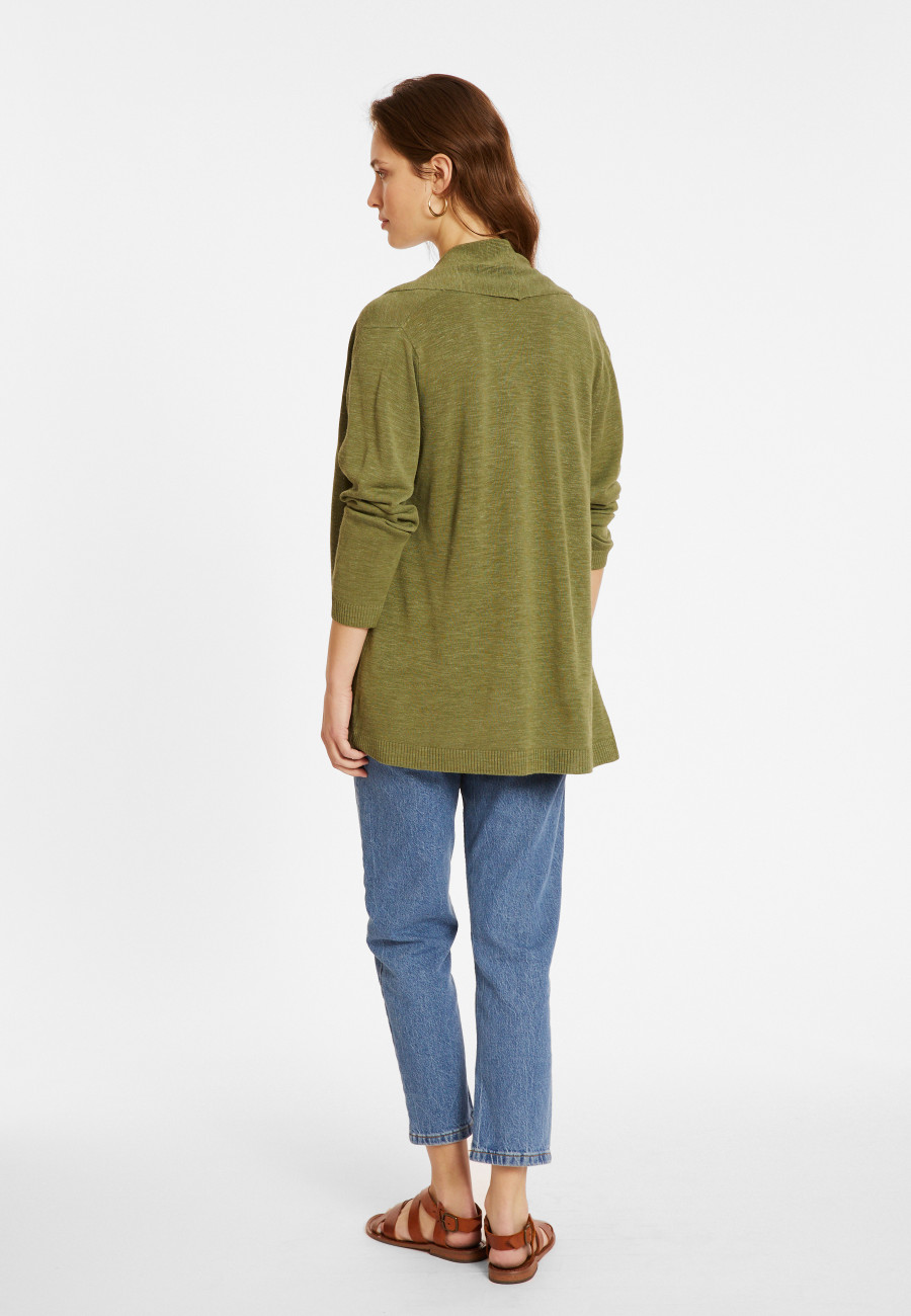 Colete en lin flammé col châle - Maelle