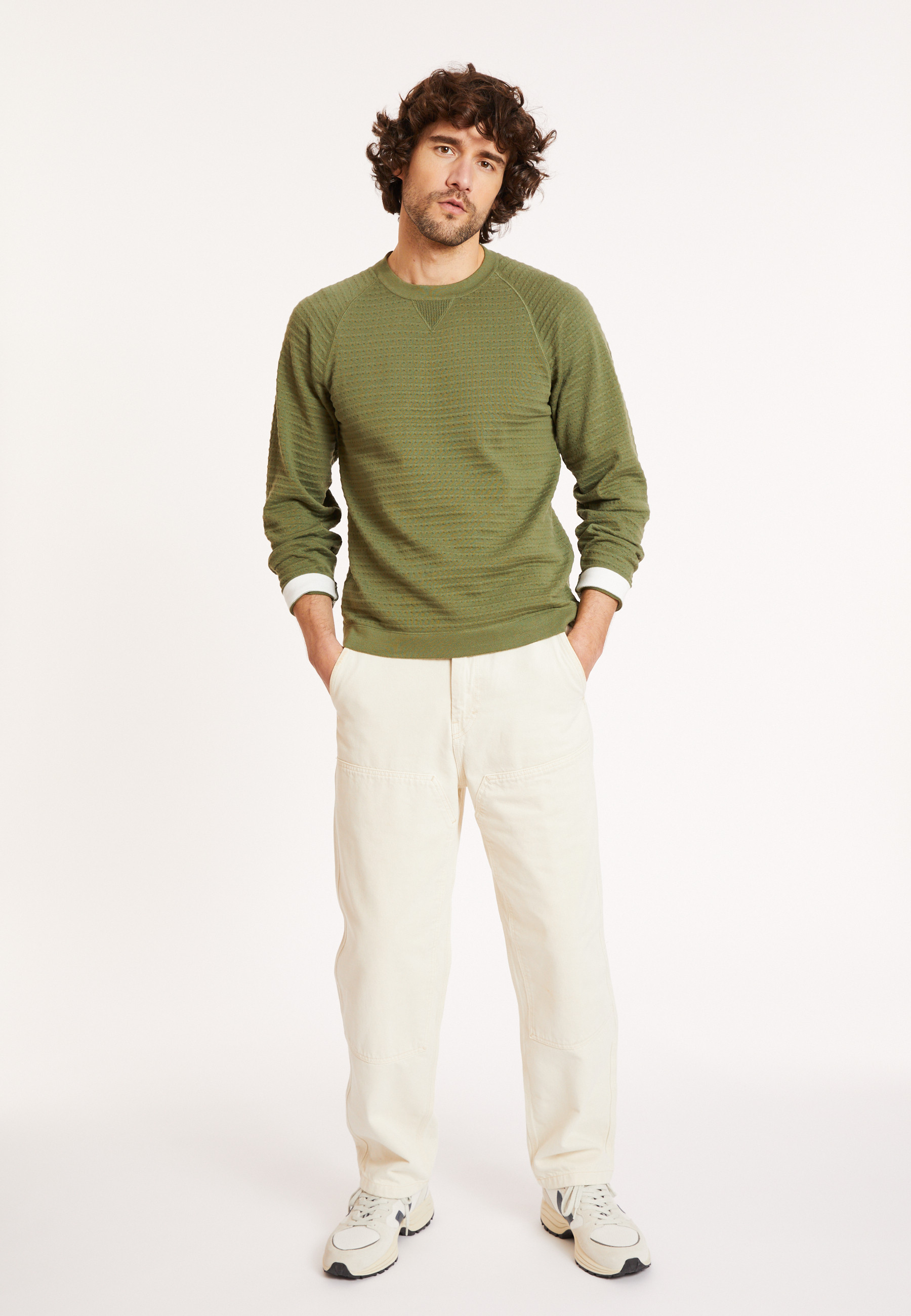 Raglan sleeve cotton sweater - Dwight