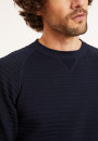Pull en coton manches raglan - Dwight 8161 marine - 05 Bleu marine