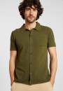Chemise manches courtes en coton brossé - Dominique 8051 cactus - 83 Kaki