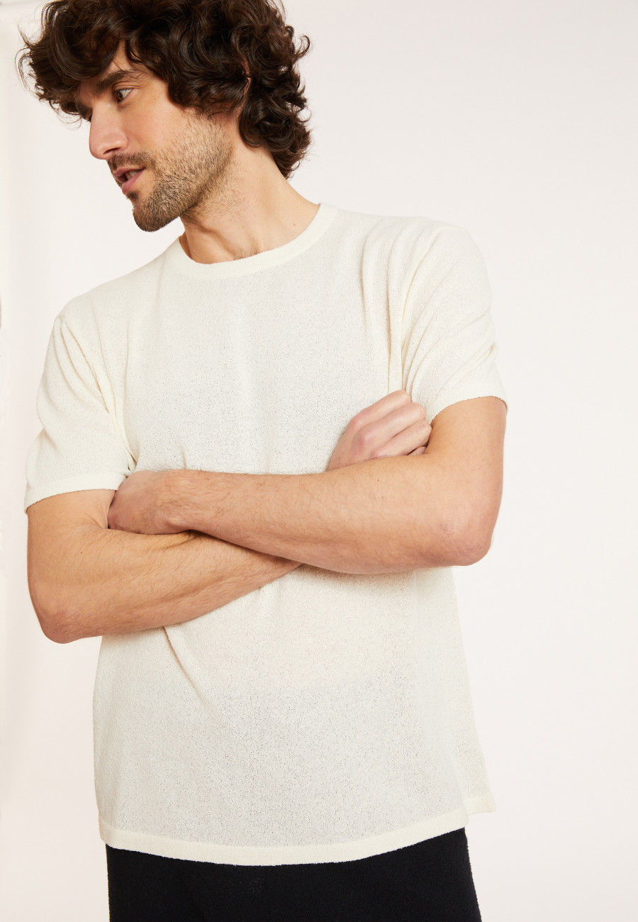 Brushed cotton round neck T-shirt - Don