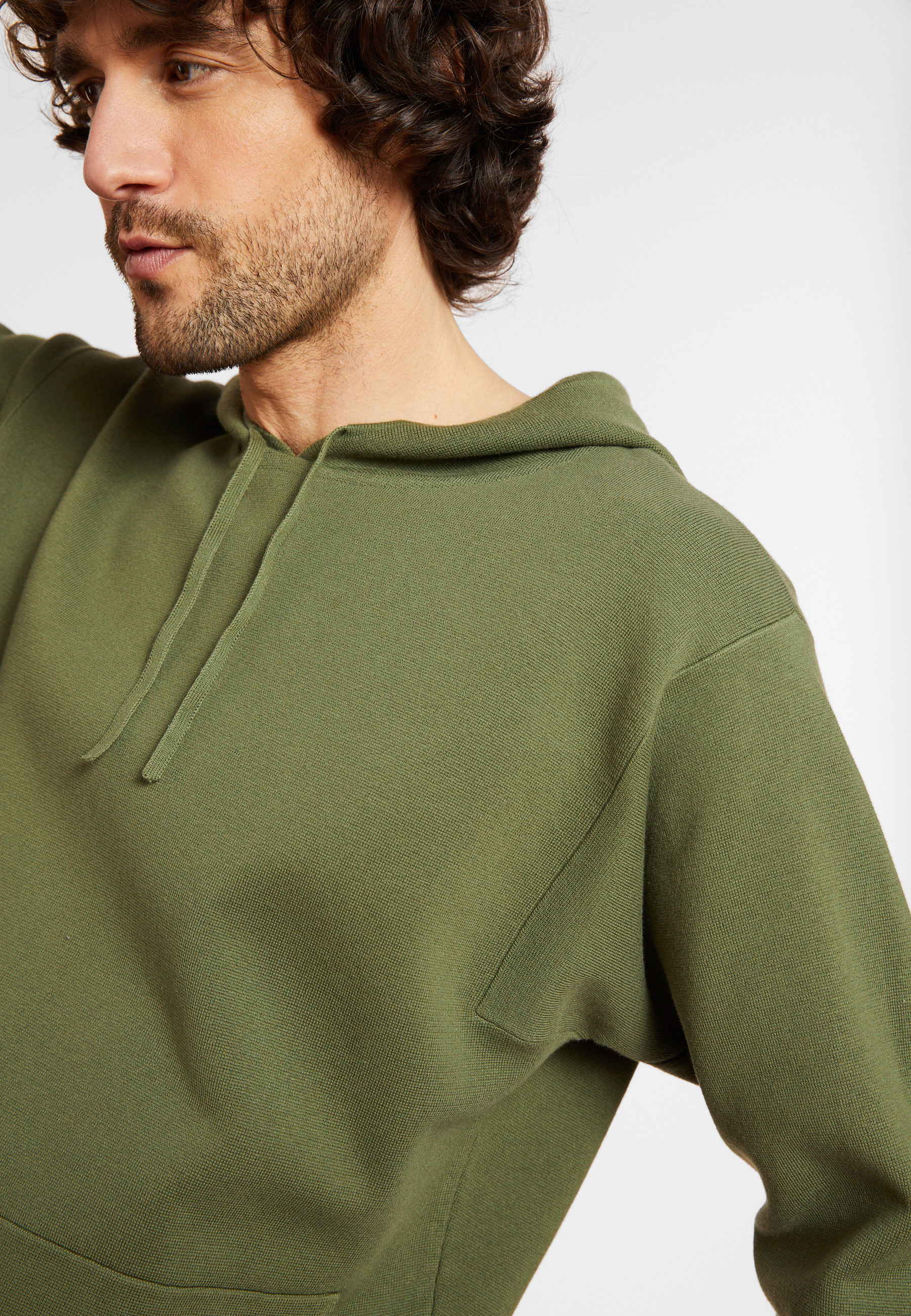 Hoodie en coton à capuche avec poches - Damien 8051 cactus - 83 Kaki