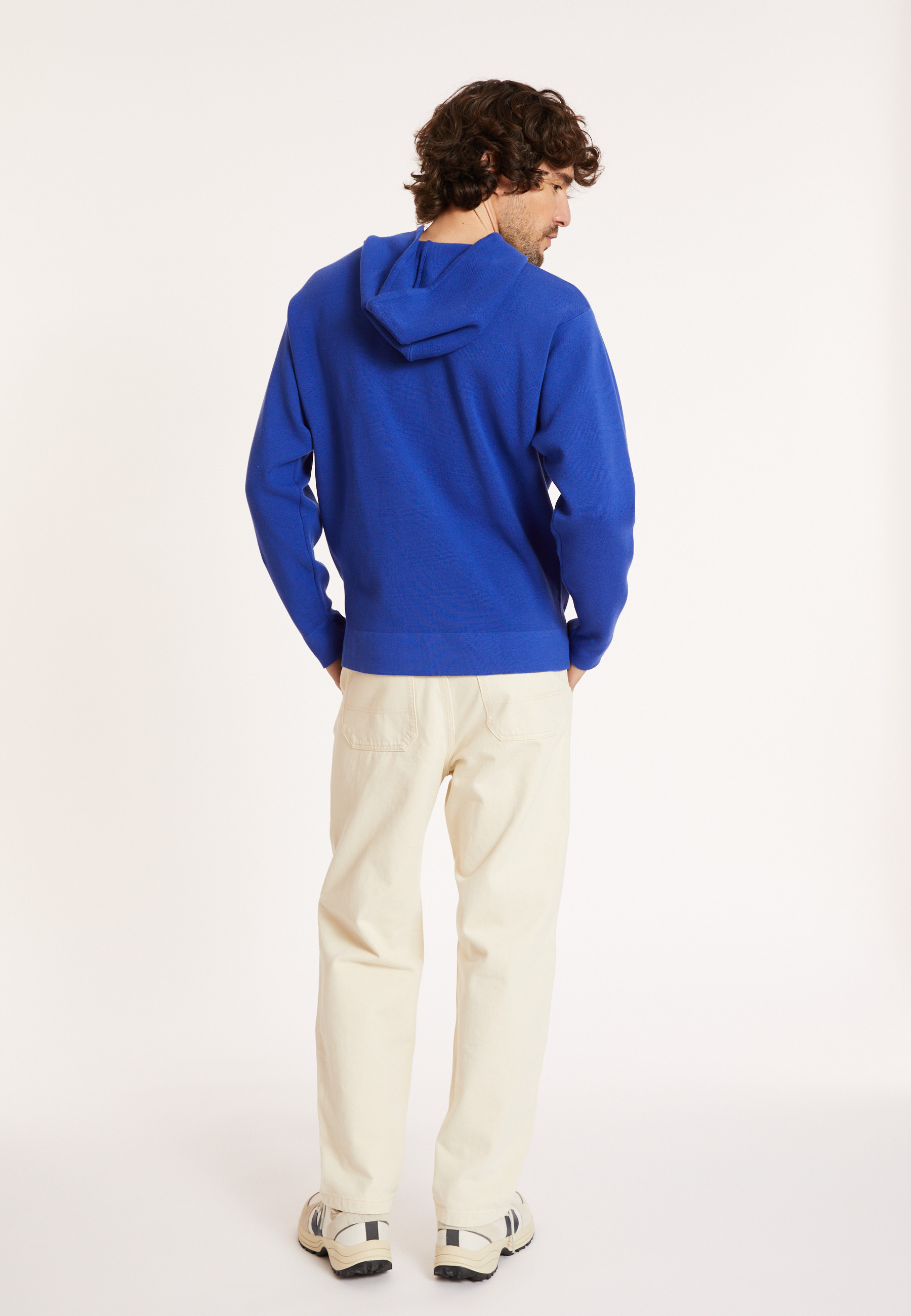 Hooded hoodie with pockets in cotton - Damien