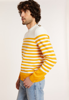 Pull marinière en coton - Dory 8160 - 89 Moutarde