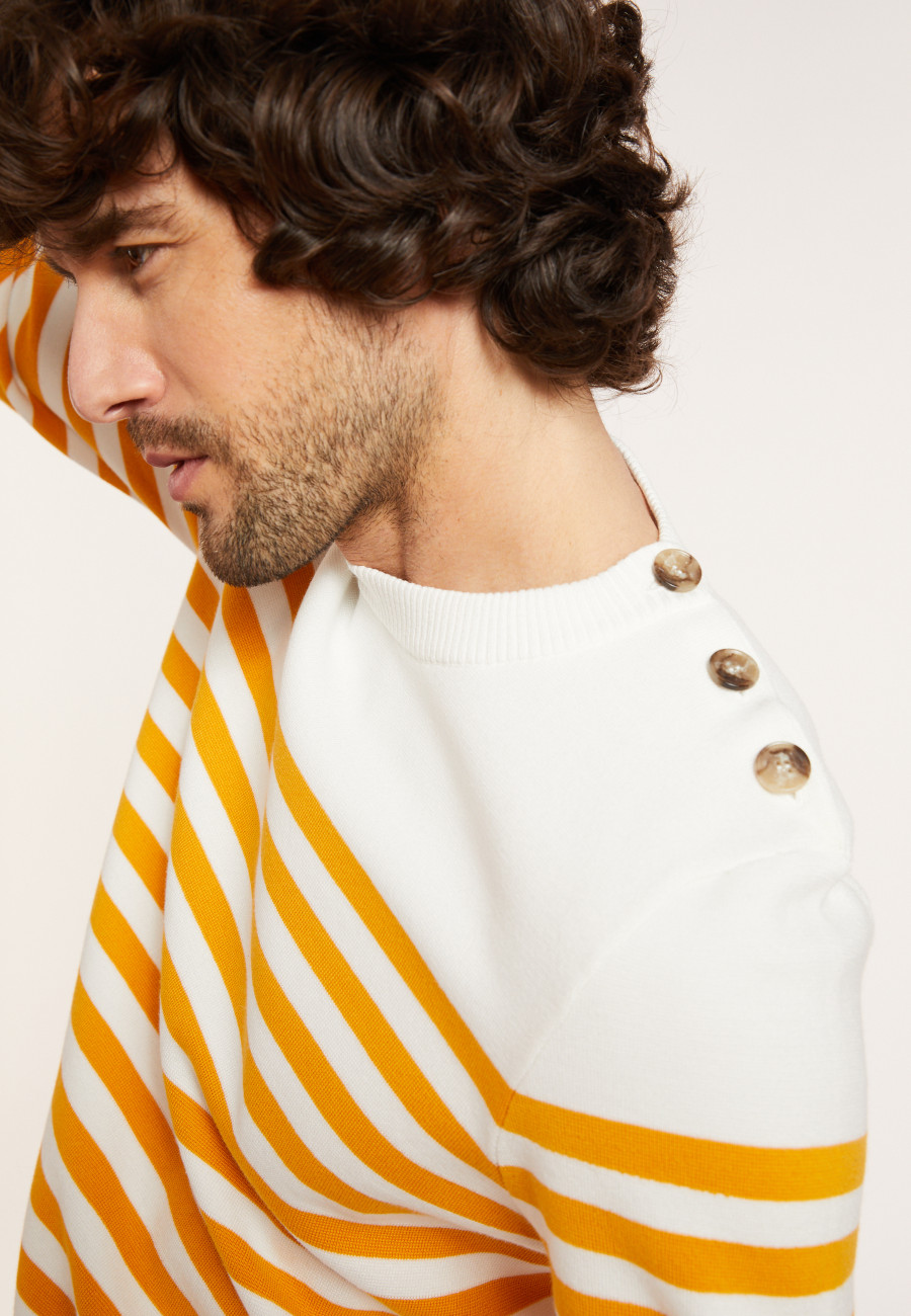 Camisa marinheira de algodão com botões - Dori