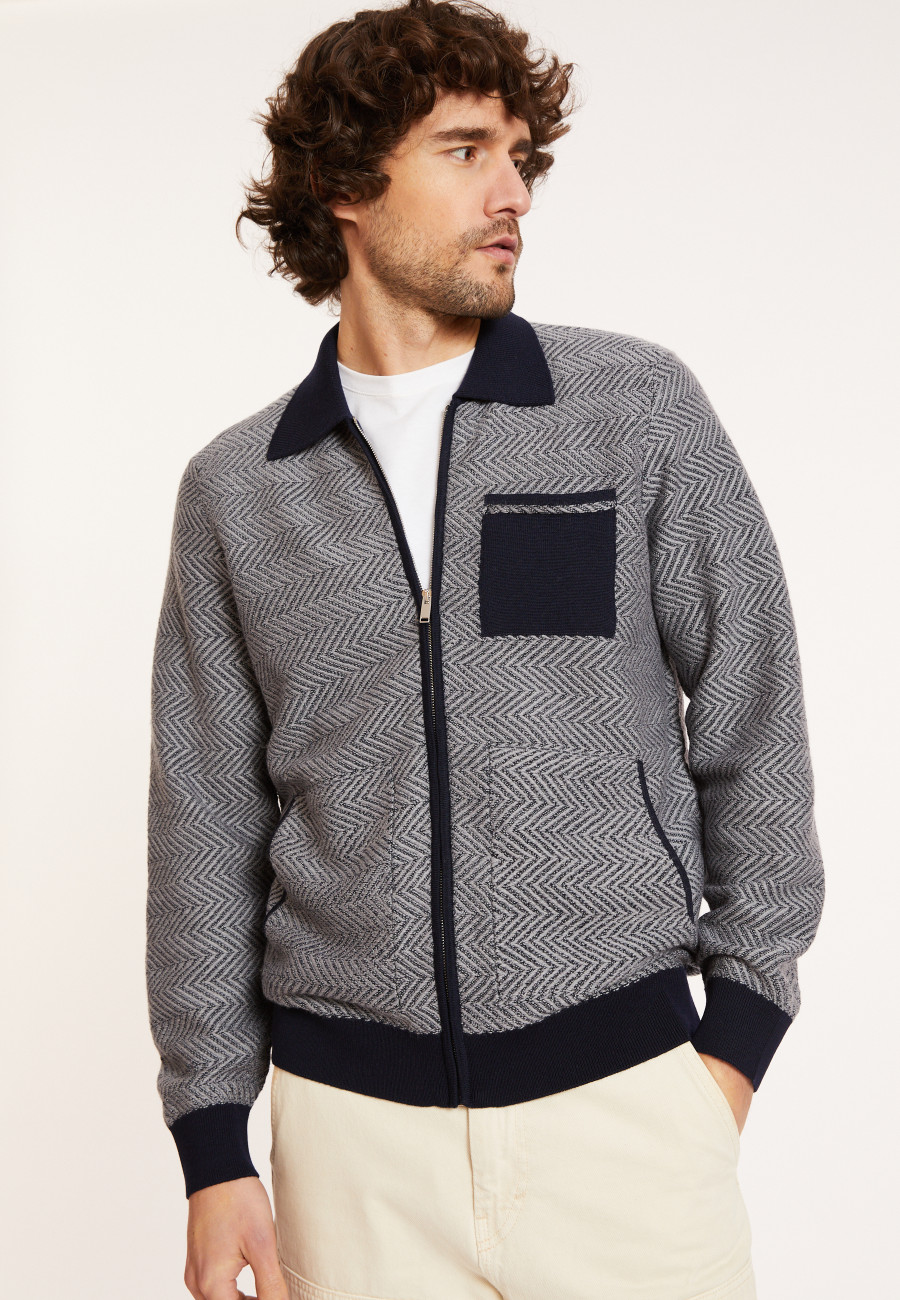 Merino wool zipped jacket - Dinesh