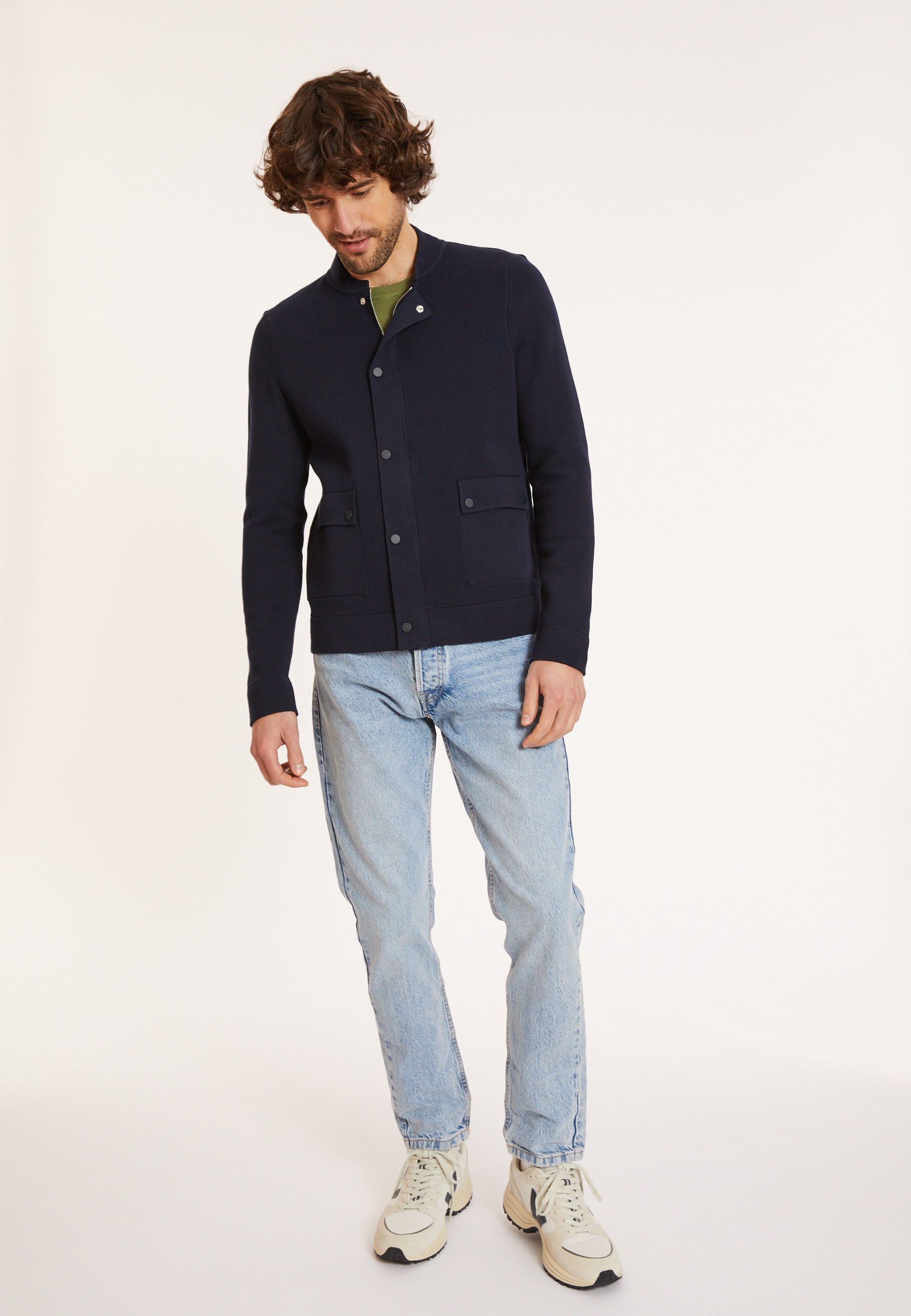 Zip cotton jacket with pockets - Dalil