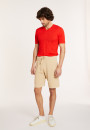 Short en coton brossé - Drey 8020 ficelle - 12 Beige clair