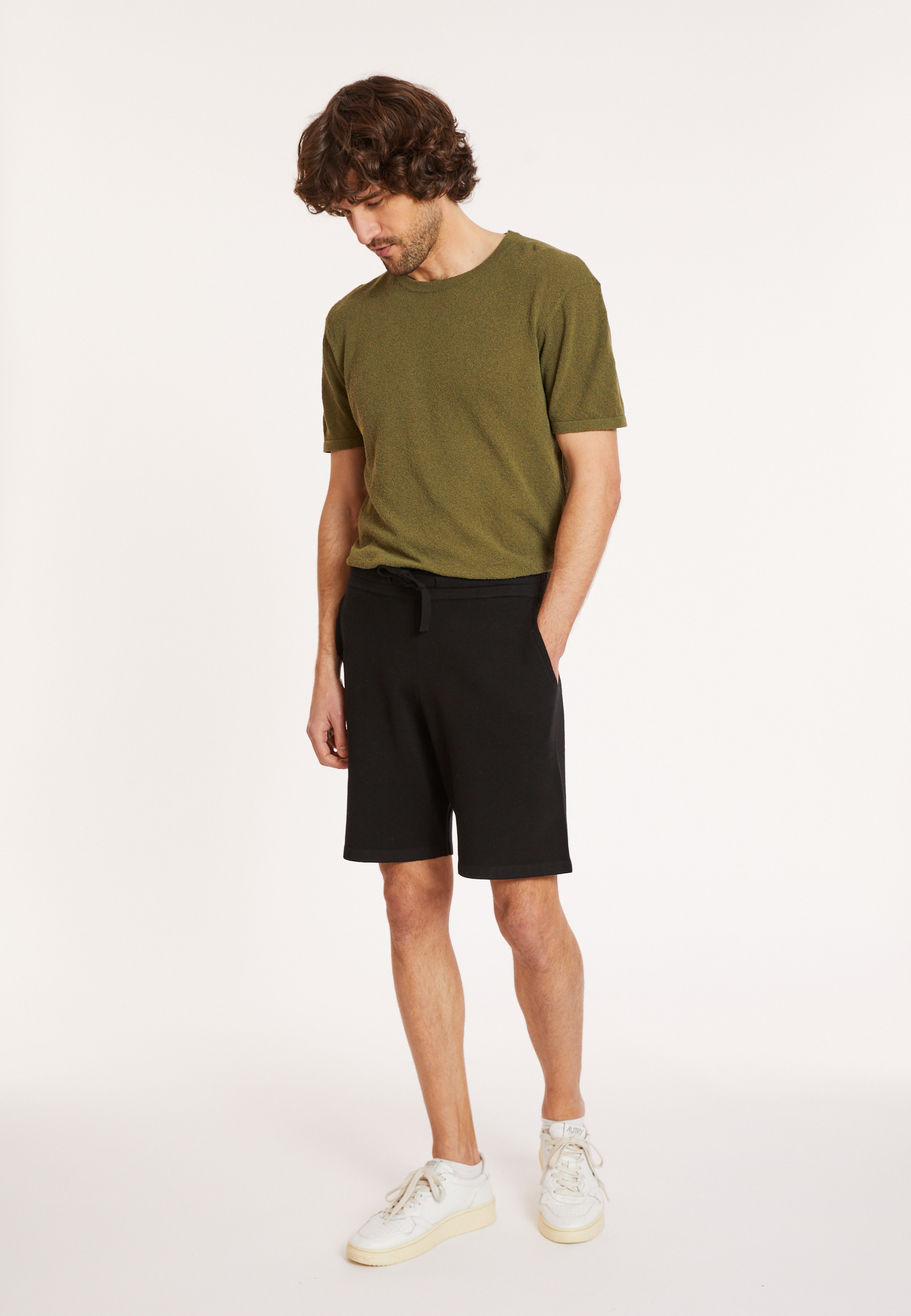 Short en coton avec poches - Donata 8010 noir - 01 Noir