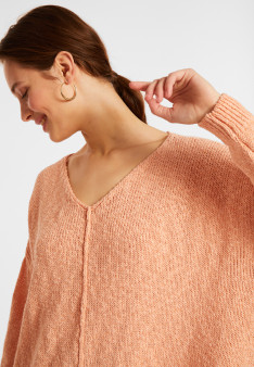 Loose cotton and linen jumper - Thalie