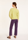 Pull chiné en coton col bateau - Mello 8062 multi-neon - 90 Vert anis
