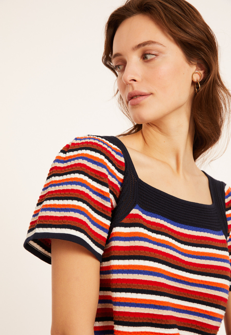 Cotton balloon sleeve T-shirt - Mezo