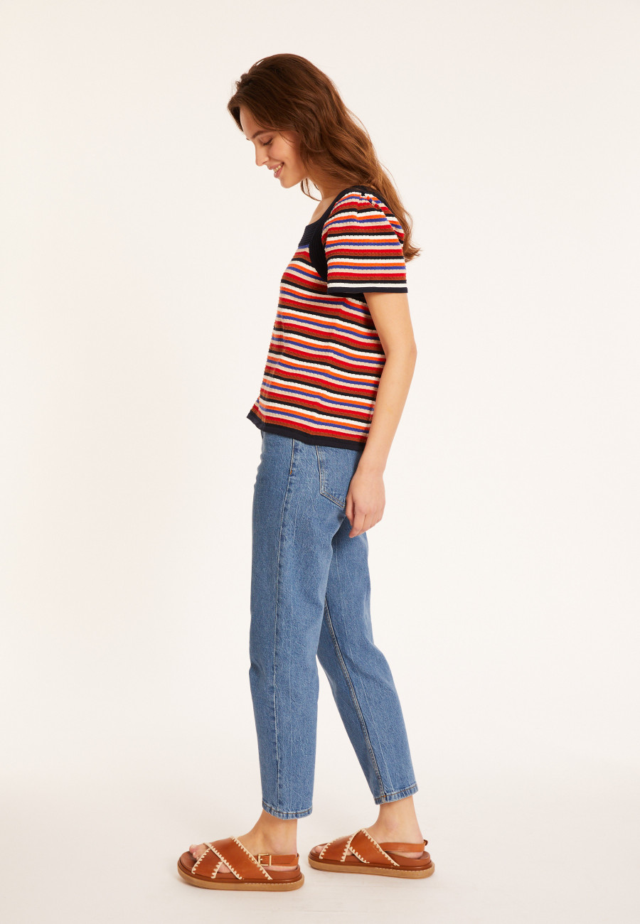 Cotton balloon sleeve T-shirt - Mezo