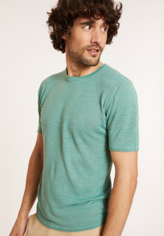 Slub linen round neck T-shirt - Renaud