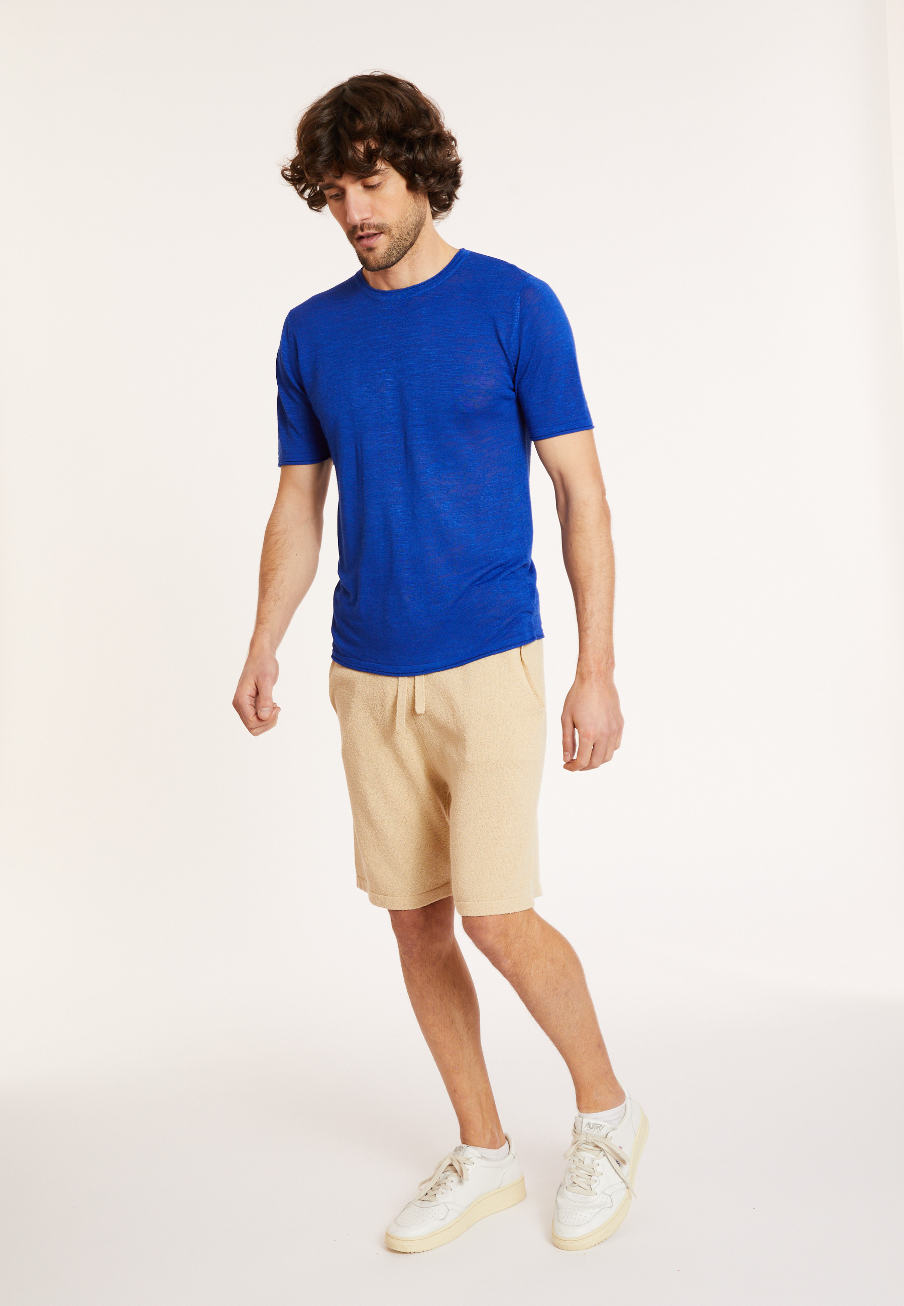 Slub linen round neck T-shirt - Renaud