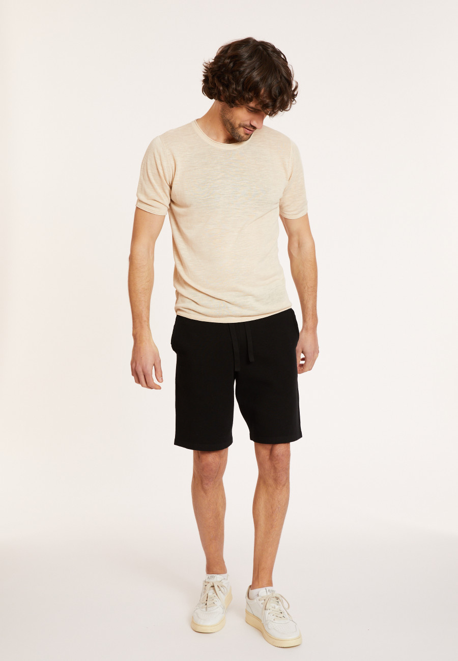 Slub linen round neck T-shirt - Renaud