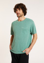 T-shirt ample en lin flammé - Deon 8052 jade - 94 Vert amande