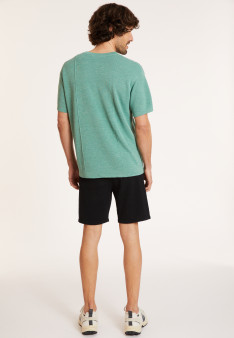 Flamed linen loose fitting t-shirt - Deon