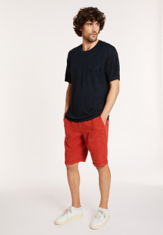 Flamed linen loose fitting t-shirt - Deon