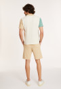 Chemise manches courtes en coton brossé - Donald 8143 - 83 Kaki