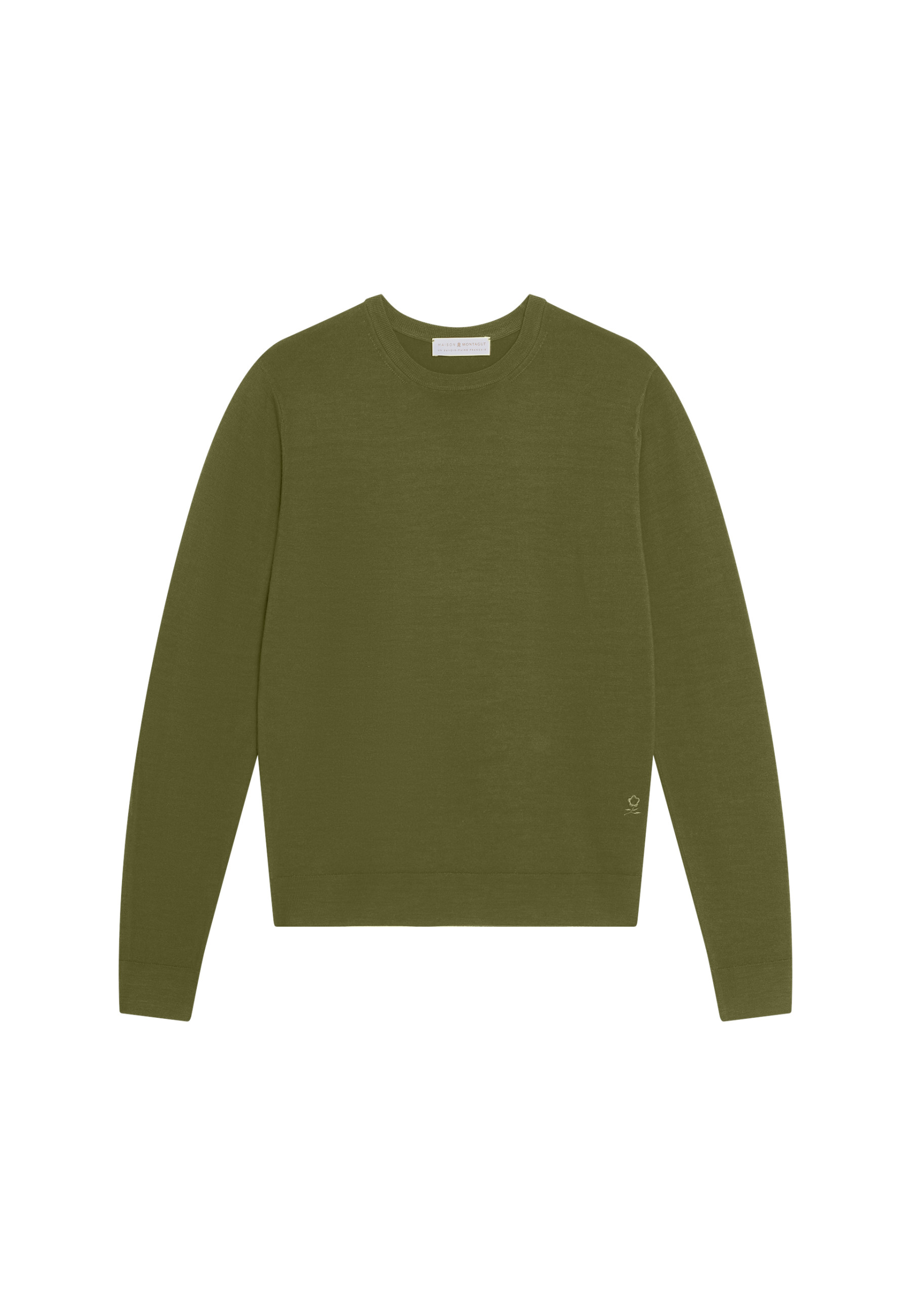 Pull col rond logo en laine mérinos - Eddie