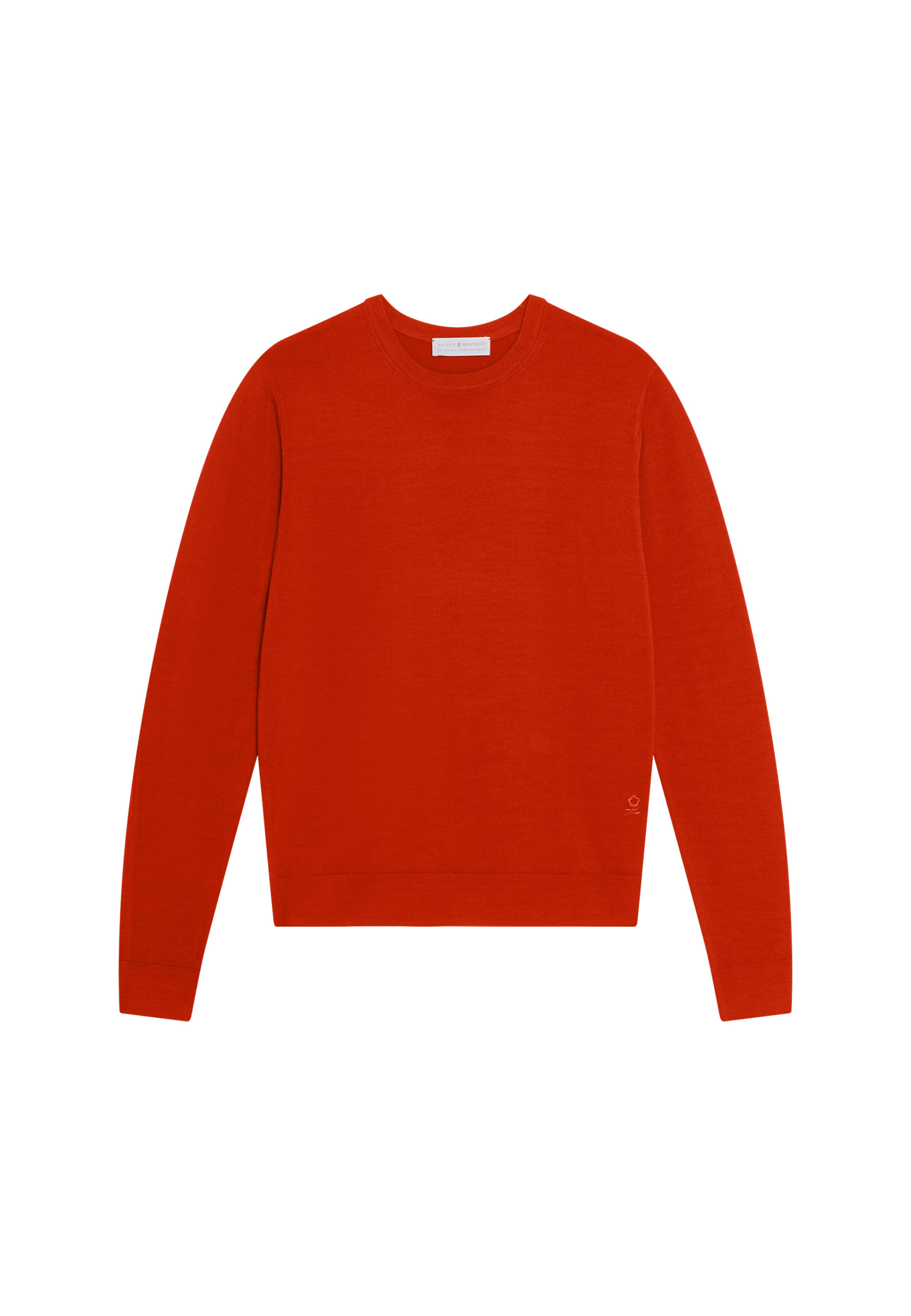 Pull col rond logo en laine mérinos - Eddie