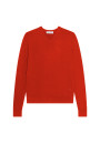 V-neck sweater with logo in merino wool - Elmo