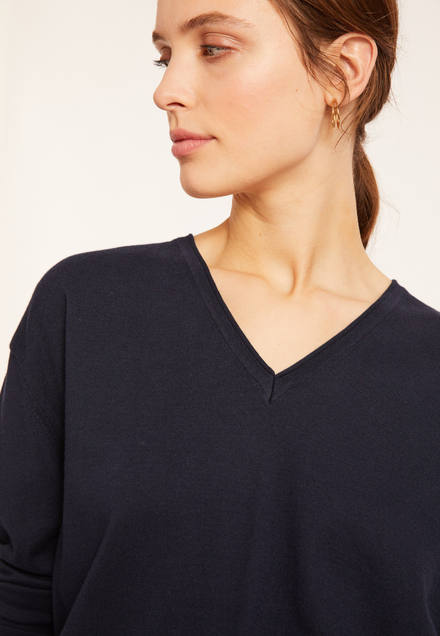 Cotton V-neck sweater - Meve