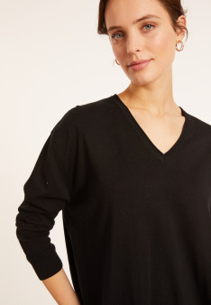 Pull ample col V en coton - Meve