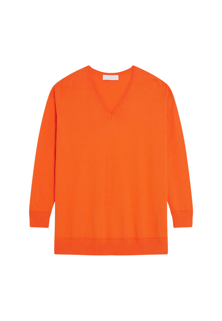 Cotton V-neck sweater - Meve