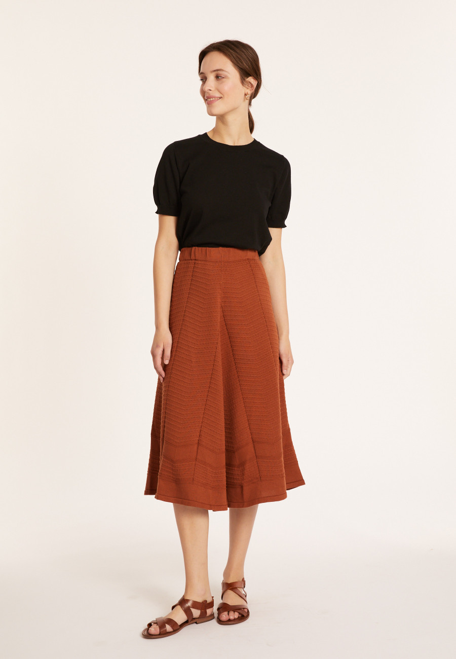 Round neck cotton T-shirt - Moon