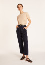 Round neck cotton T-shirt - Moon