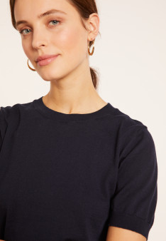 Round neck cotton T-shirt - Moon