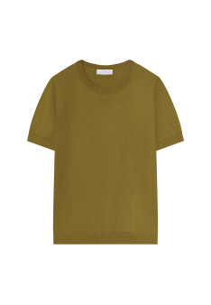 Round neck cotton T-shirt - Moon